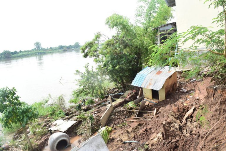 Fear rises as riverbanks erode from under villagers’ homes