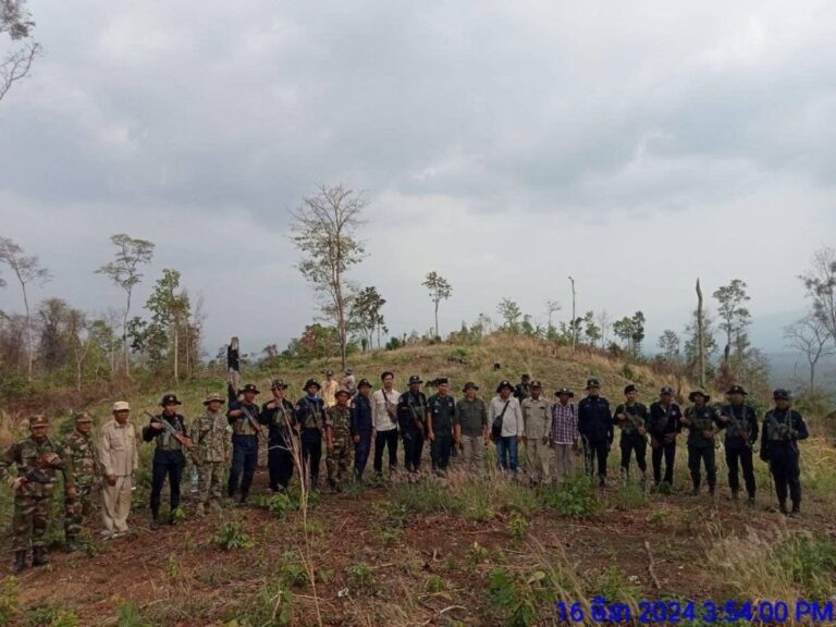 កម្លាំងសមត្ថកិច្ចឃាត់ខ្លួនមនុស្ស ៩នាក់ ​ក្នុងយុទ្ធនាការបង្ក្រាបបទល្មើស​ទន្ទ្រានដីតំបន់ការពារ​នៅខេត្តពោធិ៍សាត់